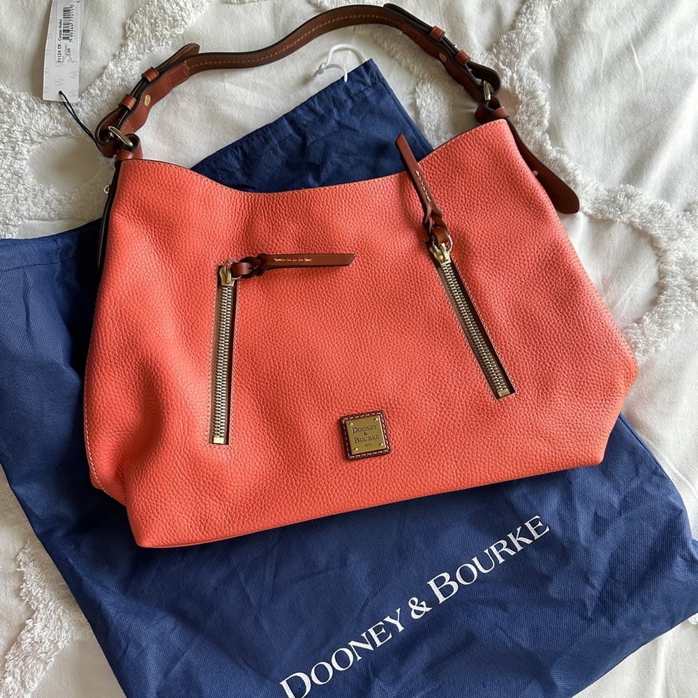 Dooney and Bourke Copper Hobo in Coral- NEW